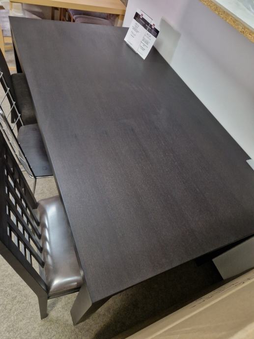 MIZA COCO HRAST 160X90+50 WENGE + 4 KOM STOL BELLA WENGE