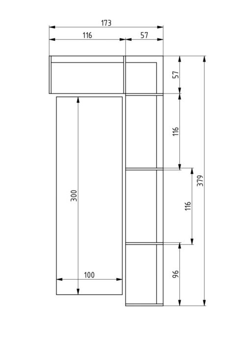 JEDILNI KOT KOTNA KLOP BOR MASIVA DOBAVA TAKOJ 173x379 LEVA ALI DESNA