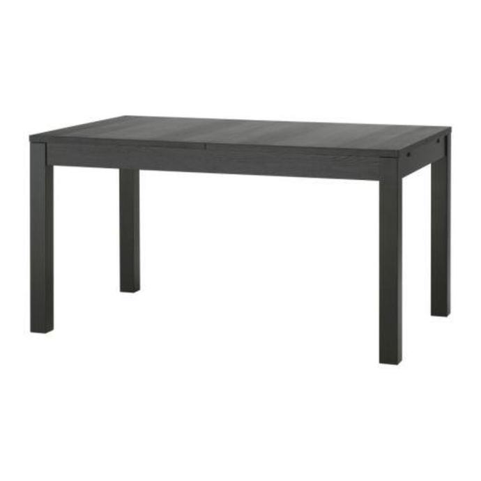 Ikea jedilna miza črna Bjursta in jedilni stoli Ikea