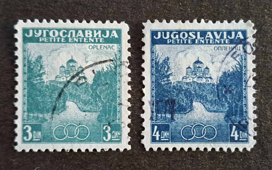 Kraljevina Jugoslavija 1937 – celotna žigosana serija, mala antanta