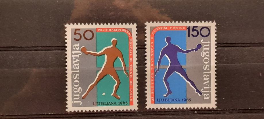 namizni tenis - Jugoslavija 1965 -Mi 1104/1105 -serija, čiste (Rafl01)