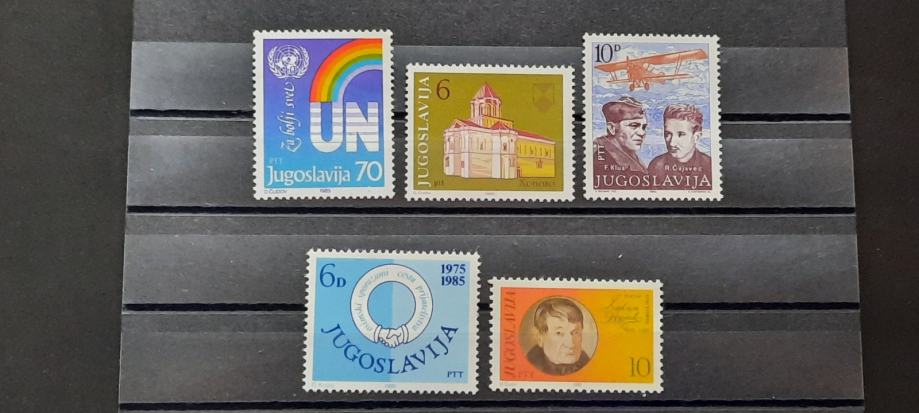 set (11) znamk Jugoslavija 1985 - čiste znamke (5 znamk) (Rafl01)