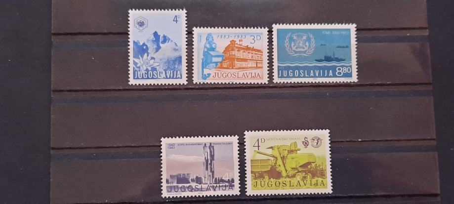 set (8) znamk Jugoslavija 1983 - čiste znamke (5 znamk) (Rafl01)