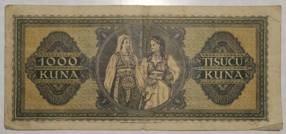 1000 Kuna, Hrvaška, 1943