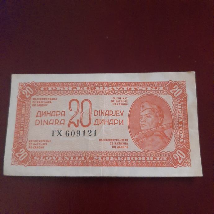 20 DINARJEV 1944