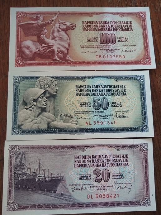 Bankovci UNC-Jugoslovanski Dinar