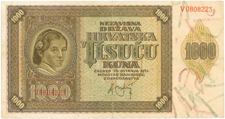 Hrvaška 1000 kuna  (NDH) 1941