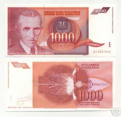 ZR Jugoslavija 1000 DIN 1992 F