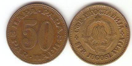 KOVANEC 50 para 1965,73,75,76,77,78,79,80,81 Jugoslavija