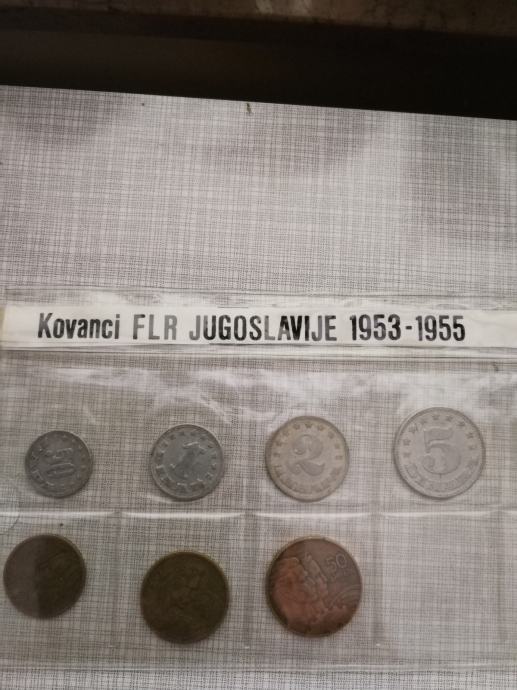 Set kovancev Jugoslavije za leto 1953 - 1955