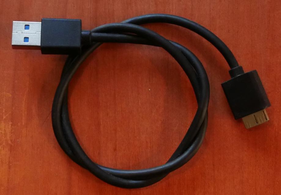 Kabel USB 3.0 A-B mikro 1 m, črn