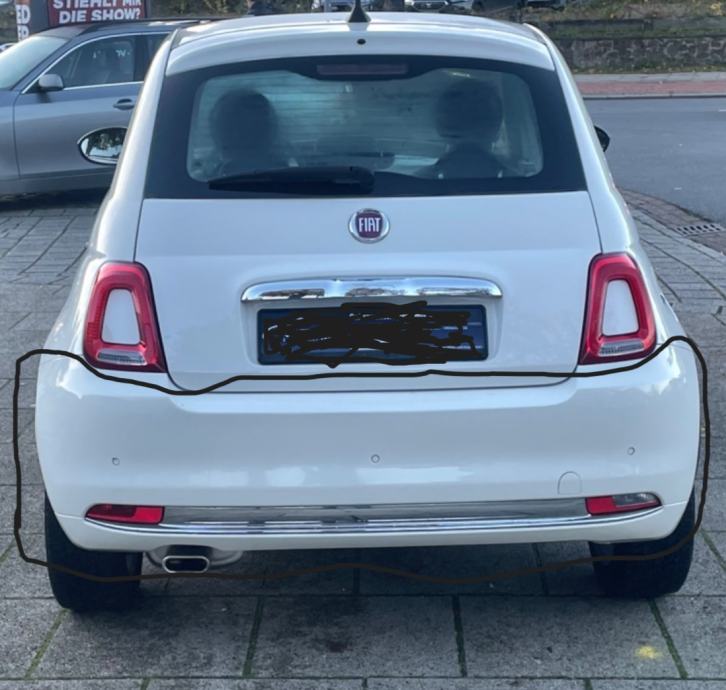 Fiat 500 facelift letnik 2017 - zadnji odbijač kompleten