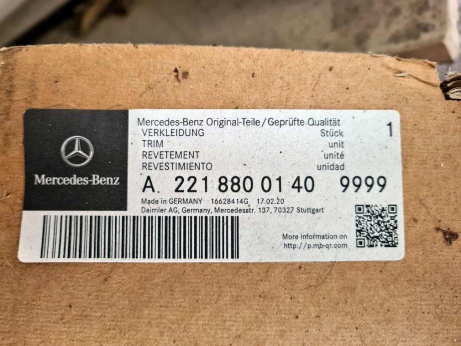 Zadnji odbijač Mercedes S W221 A 2218800140