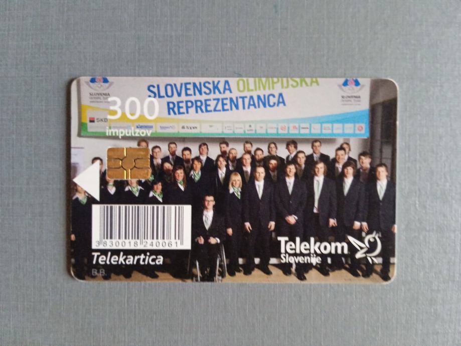 Telekartica,Telekom Slovenije.Slovenska olimpijska reprezentanca