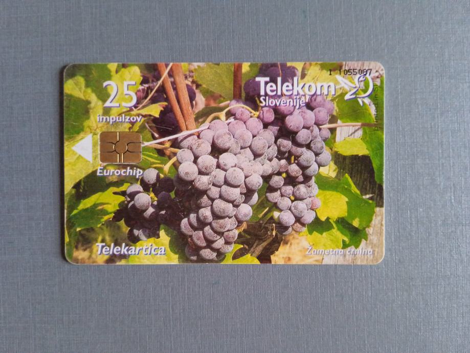 Telekartica,Telekom Slovenije.Žametna črnina,vinska trta.Posavje