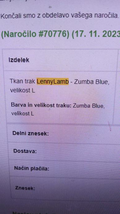 Trak za nošnjo dojenčka Lenny Lamb