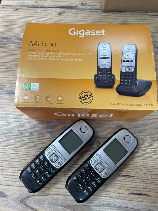 Gigaset A415 Duo Set Dveh Prenosnih Telefonov Za Stacinarno Telefonijo