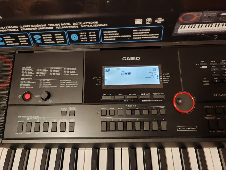 Casio CT-X3000 klaviatura, brezhibna