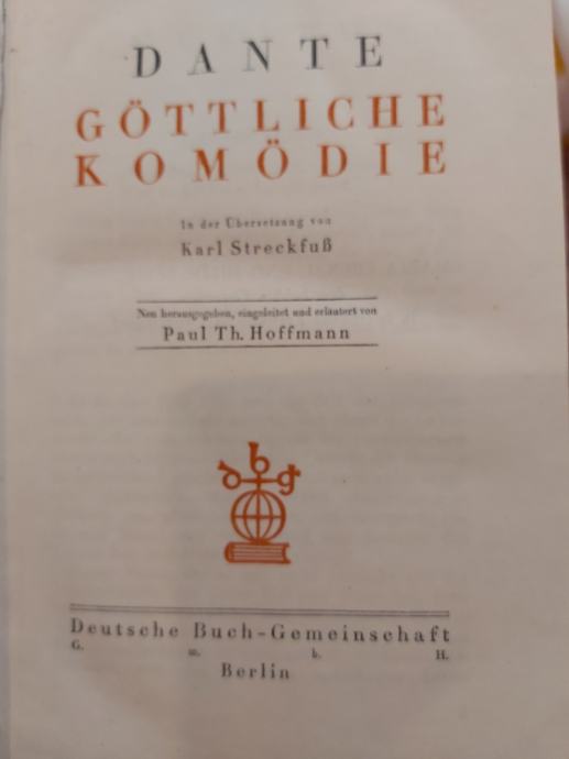 Dante Božanska komedija, Gottliche komodie