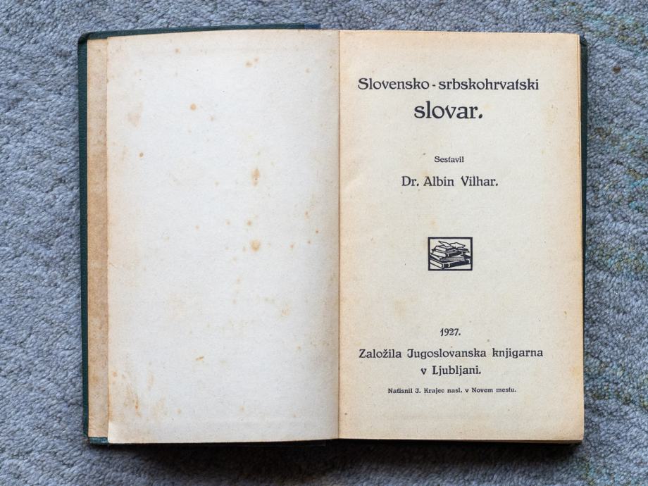 Dr. Albin Villhar - SLOVENSKO_SKRBSKOHRVATSKI SLOVAR