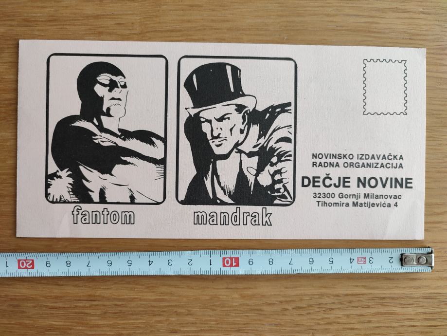 Mandrak Fantom tom 2 narudžbenica naročilnica Dečje Novine strip