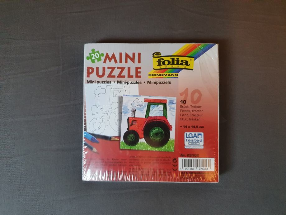 mini puzzle / pobarvanka TRAKTOR - NOVO!