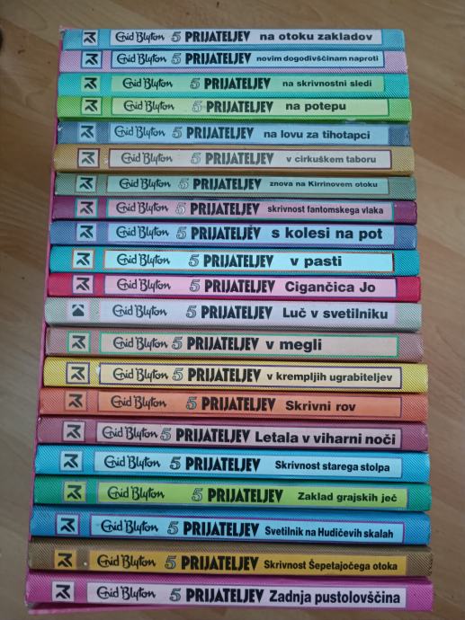 Pet/5.prijateljev celotna zbirka 21.knjig-Enid Blyton Ptt častim :)