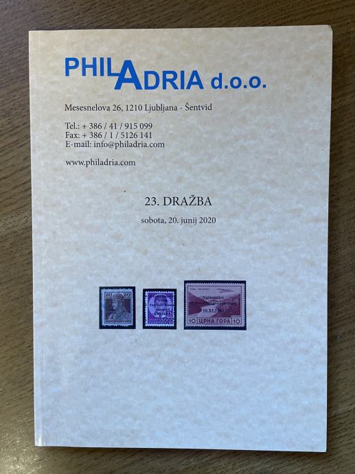 Philadria - katalog znamk, 23. dražba