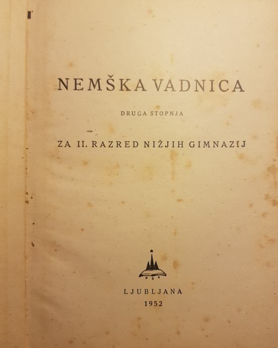 NEMŠKA VADNICA- DRUGA STOPNJA- 1952