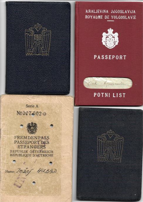 POTNI LISTI, PASOŠI, OSEBNE IZKAZNICE,PASSEPORT, LEGITIMACIJE, 1905/66