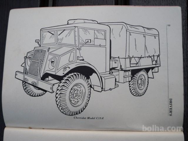 Priročnik CHEVROLET 15 CWT. 4X4, MODEL C15A, 1945