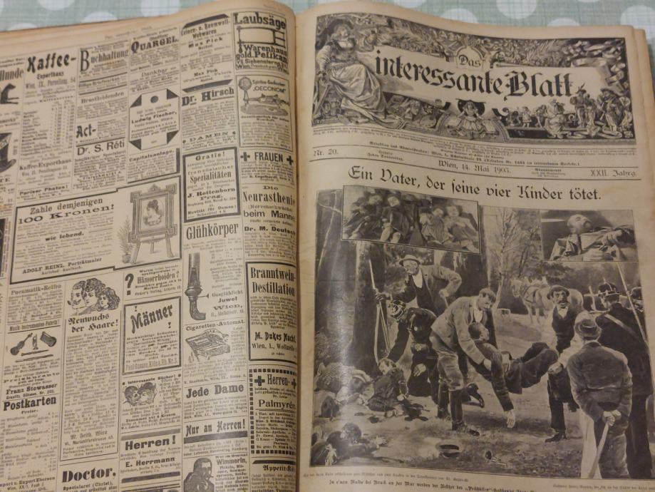 STAR ČASOPIS VEZAN V VELIKO KNJIGO,DAS INTERESSANTE BLATT,L.1903