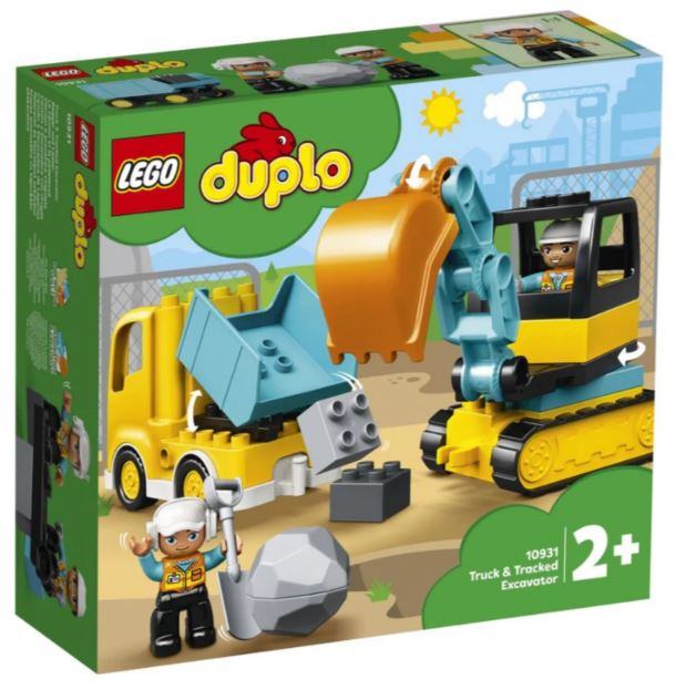 LEGO DUPLO 10931 tovornjak in bager na gosenicah