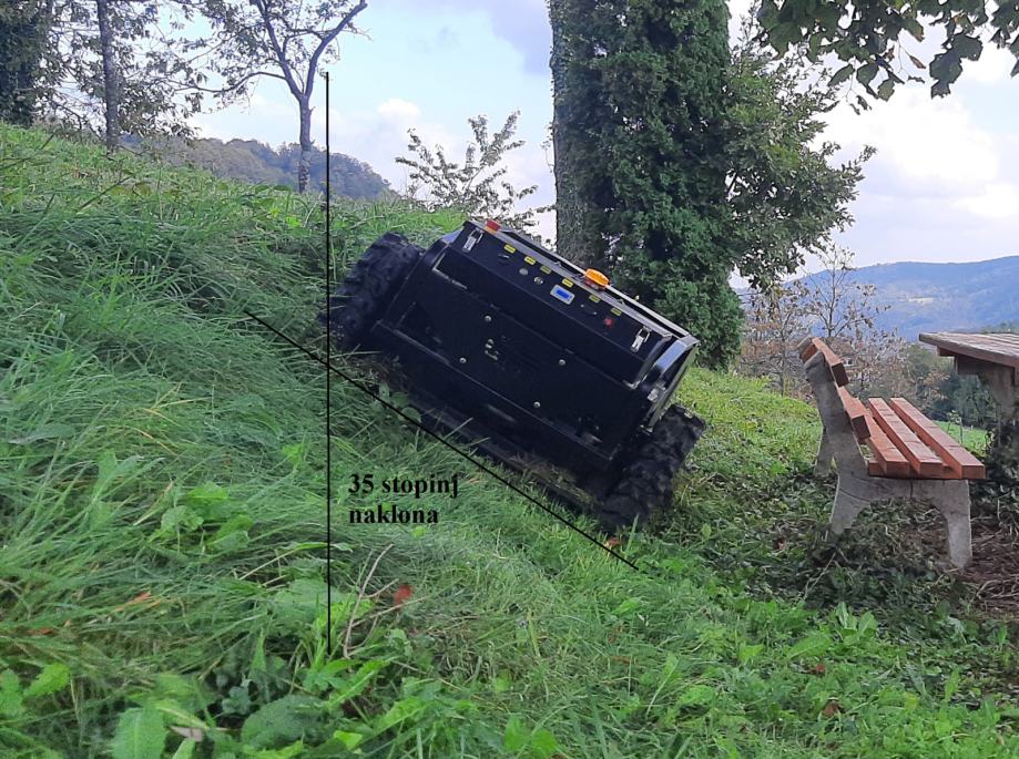 mulčer goseničar za visoko travo za strme terene na daljinsko upravlja