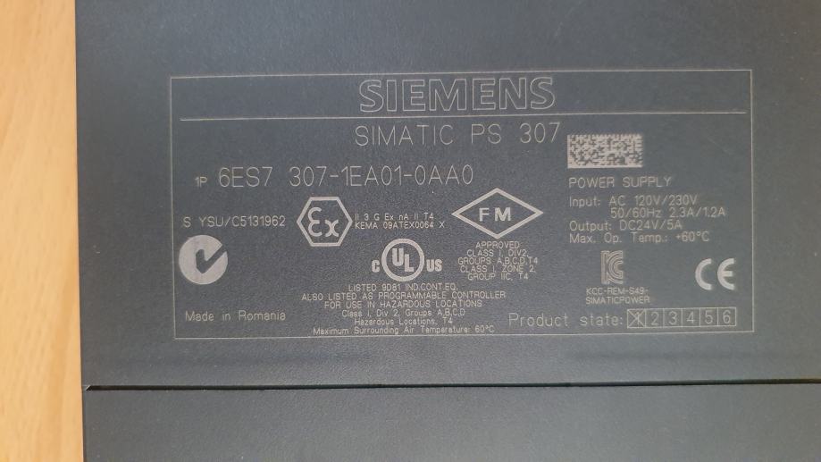 Prodam SIEMENS  SIMATIC PS 307 napajalnik 24V 5A