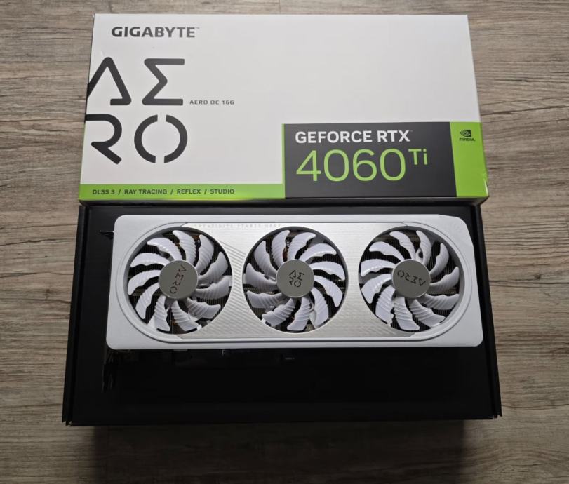 Grafična kartica GigaByte RTX 4060 Ti 16 GB AERO OC za igre