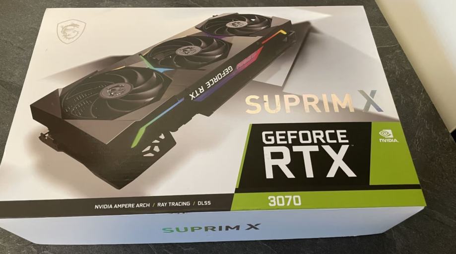 MSI GeForce RTX 3070 SUPRIM X 8G igralna grafična kartica