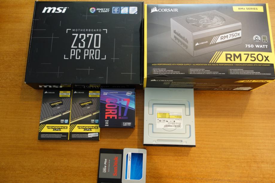 MSI Z370, i7-8700K, Corsair Vengance 32GB, Corsair RM 750x