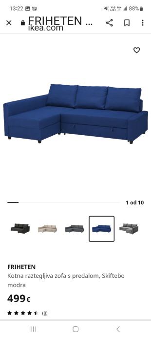 IKEA KOTNA SEDEŽNA GARNITURA