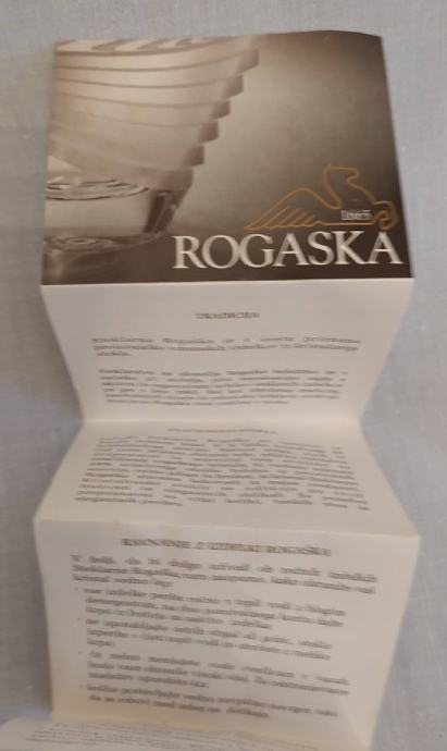 KOZAREC ZA PENINO KRISTAL, STEKLARNA ROGAŠKA, ROČNO IZDELAN