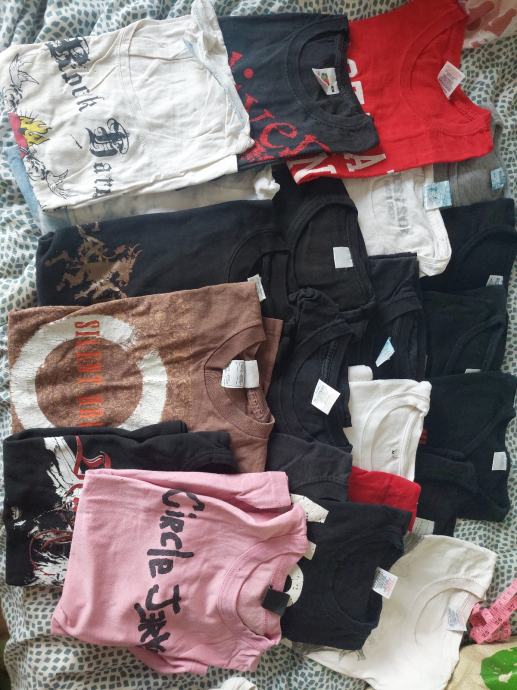 47x Band t-shirts, velikost xs-s