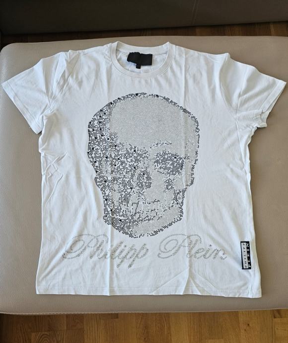 Philipp Plein Crystal Skull Embellished T-shirt in White for Men