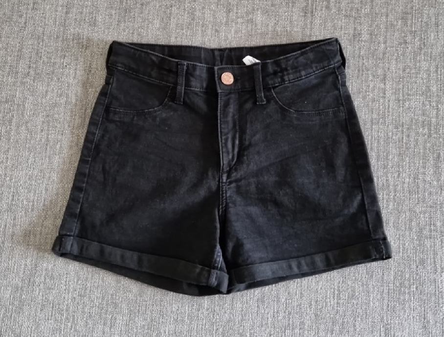 Jeans kratke hlače H&M št. 146, elastične