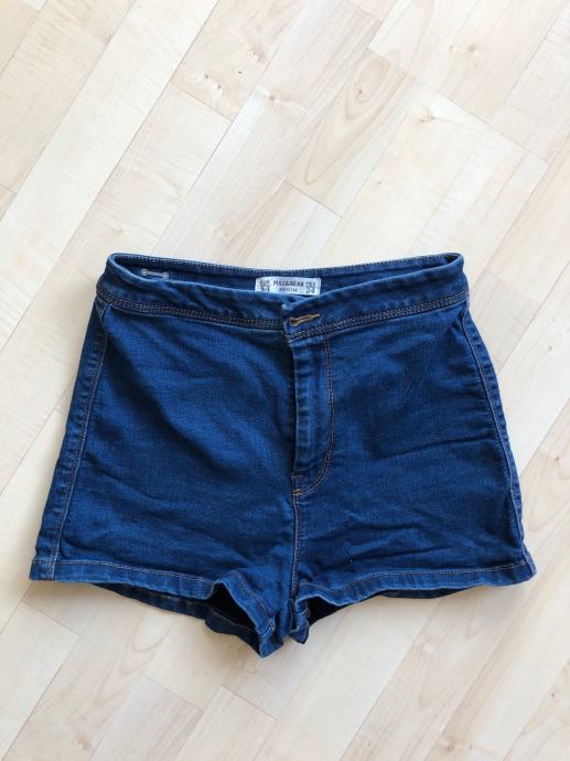 Kratke modre jeans, Pull&Bear, velikost 34, visok pas