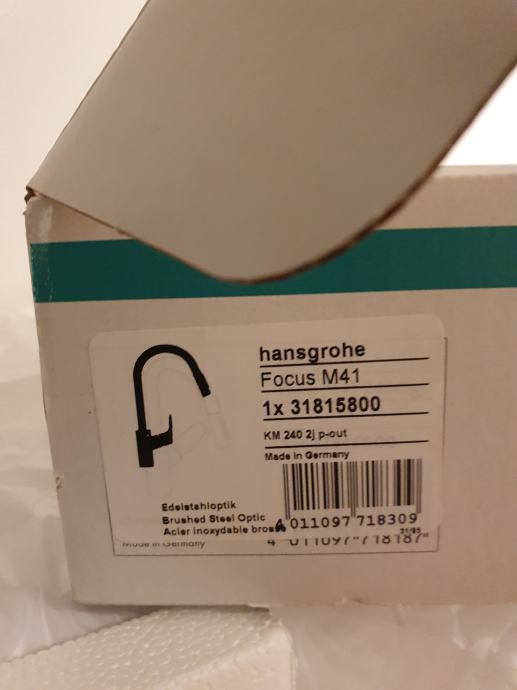 HANSGROHE FOCUS 240 2JET IZVLE NA KUHINJSKA ARMATURA NERJAVE E JEKLO   Hansgrohe Focus 240 2jet Izvlecna Kuhinjska Armatura Nerjavece Jeklo Slika 38769484 