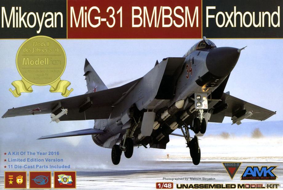 Maketa letala AMK 88003-S Mikoyan MiG-31BM/BSM Foxhound Limited Editio