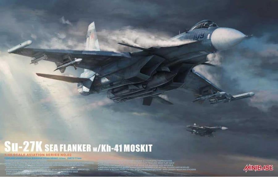 Maketa letala  Minibase 8002 Su-27K Sea Flanker with Kh-41 Moskit