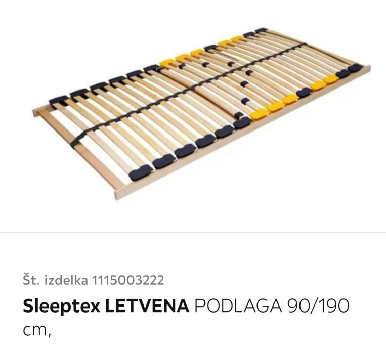 LETVENO DNO SLEEPTEX 90x190 ali 90x200