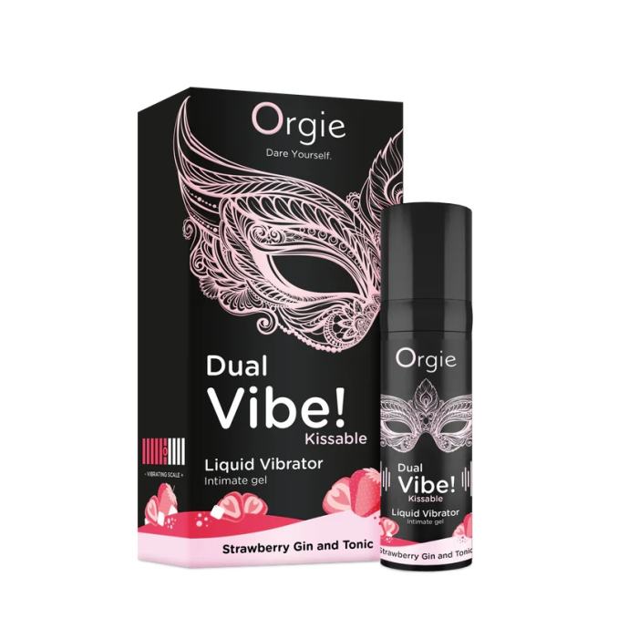 STIMULACIJSKI GEL Orgie Dual Vibe! Strawberry Gin & Tonic