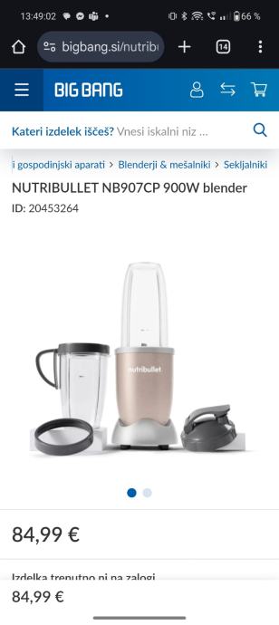 Nutribullet original mocnejsa verzija 900w nb907cp